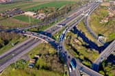 The M62 near junction 29 Lofthouse Interchange