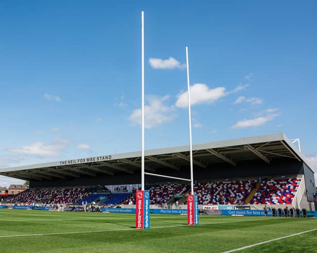 Wakefield Trinity's DIY Kitchens Stadium, Belle Vue, will host a Leeds derby in the National League Division One play-off final. Picture by Alex Whitehead/SWpix.com.