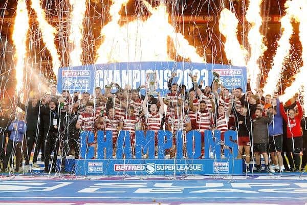 Wigan are the 2023 Super League champions. Picture by Ed Sykes/SWpix.com.