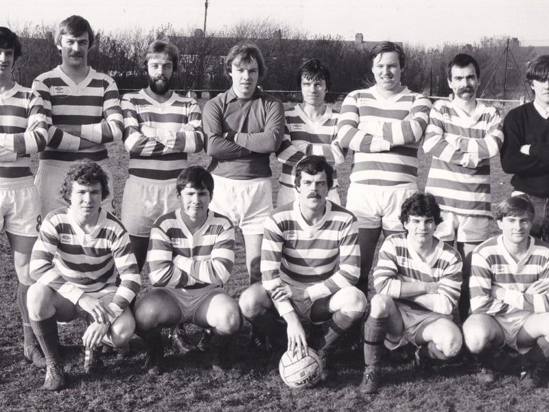 Kippax Welfare, members of the West Yorkshire League, pictured in January 1982. Back row, from left, are David Mosby, John  Smart, Graham Strong, Mick Charles, Harry Bates, John Bennett, Stephen Bates and Paul Eastwood. Front row, from left, are Sean Carritt, Ken Glendinning (captain), Nigel Tickner and Eric Young.