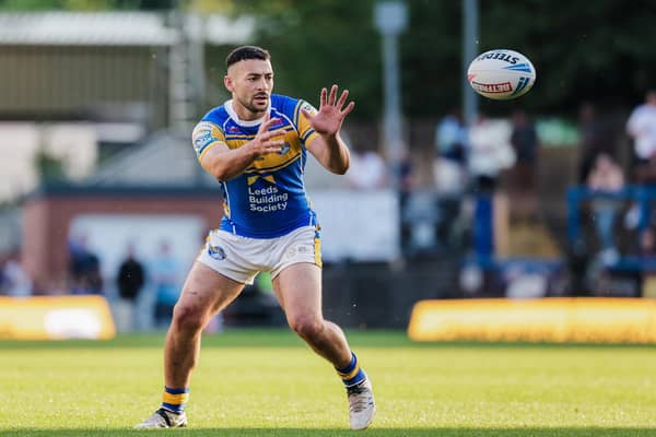 Jake Connor impressed for Leeds Rhinos in their big win against Salford Red Devils. Picture by Alex Whitehead/SWpix.com.