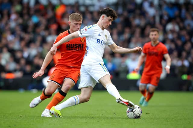 'PHENOMENAL': Teen Leeds United star Archie Gray on the ball in the 2-0 win against Championship visitors Millwall at Elland Road in the final game before the international break. Photo by Ed Sykes/Getty Images.