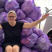 Sharon from Easingwold kicking off the collection!