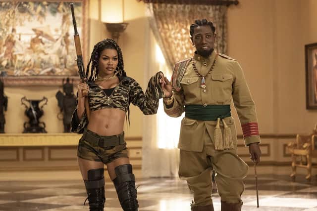 Wesley Snipes and Teyana Taylor play the nefarious General Izzi and his daughter, Bopoto (Photo: Amazon Studios)