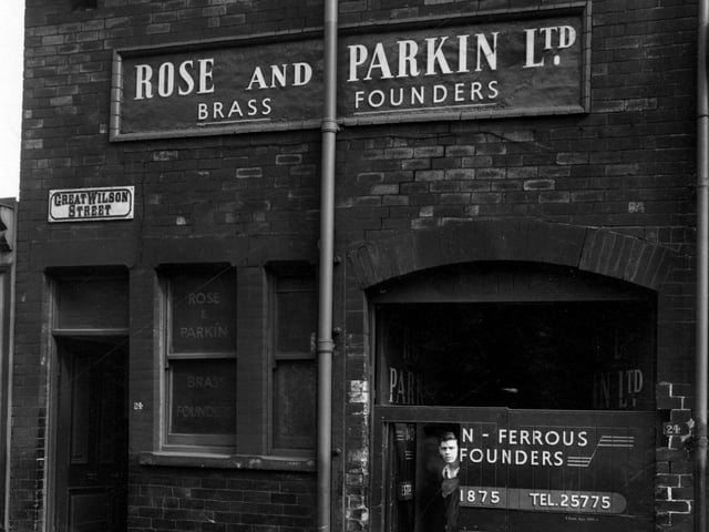 The front office of Rose and Parkin Ltd Brass Founders on Great Wilson Street in September 1954.