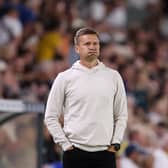 LEEDS, ENGLAND - AUGUST 24: Jesse Marsch, Manager of Leeds United reacts during the Carabao Cup Second Round match between Leeds United and Barnsley at Elland Road on August 24, 2022 in Leeds, England. (Photo by George Wood/Getty Images)