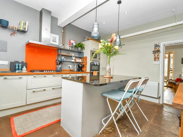There is a beautifully appointed breakfast kitchen with all the modern conveniences.