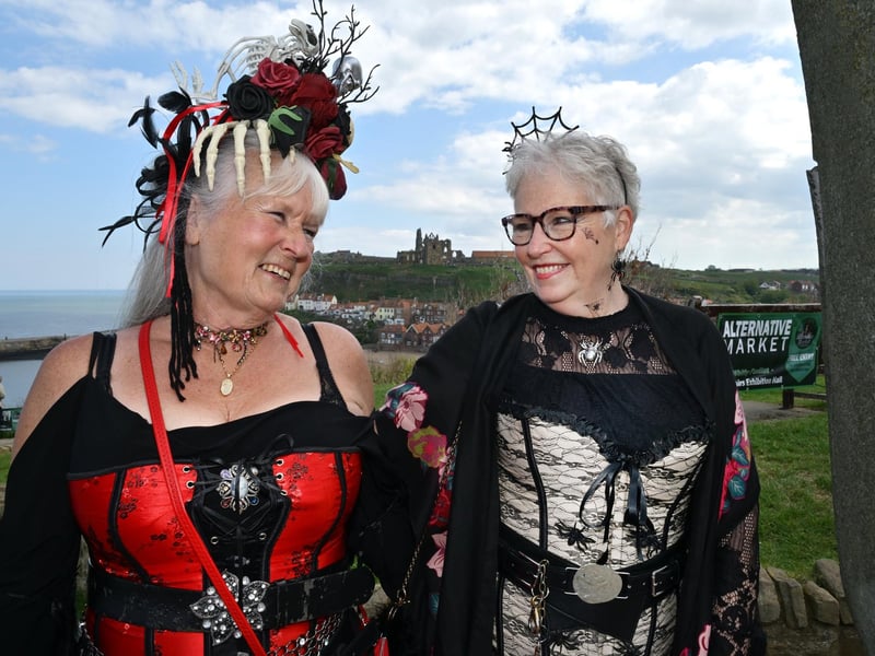 Patricia North and Florence Scott chat about their outfits
