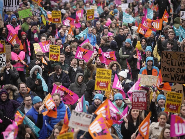 Hundreds turned out for the huge rally in a show of unity.