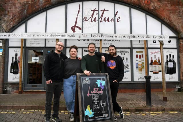 The team at Latitude Wine and Liquor Merchant in Leeds, which has moved to The Calls. (Photo by Jonathan Gawthorpe/National World)