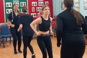 Members of Bradford Youth Players dancing