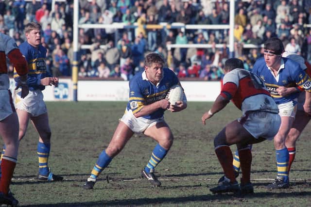 Shaun Wane in action for Leeds against Hull KR at Headingley in 1991. Picture by Steve Riding.