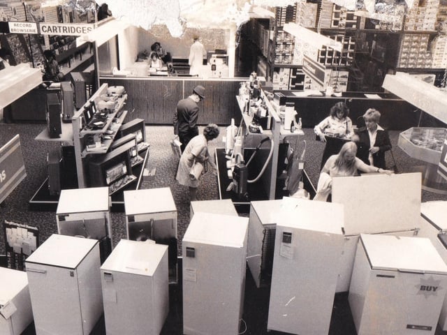 Electrical appliances on offer to shoppers.