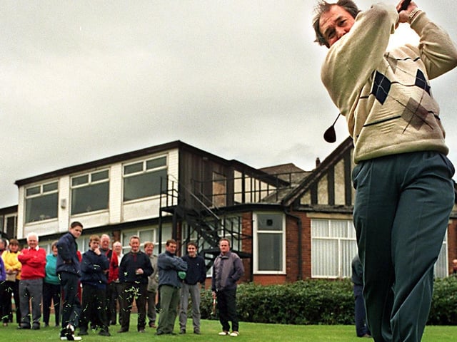 Keith Tooley, captain at Temple Newsam Golf Course, drives off on the first tee in April 1998.