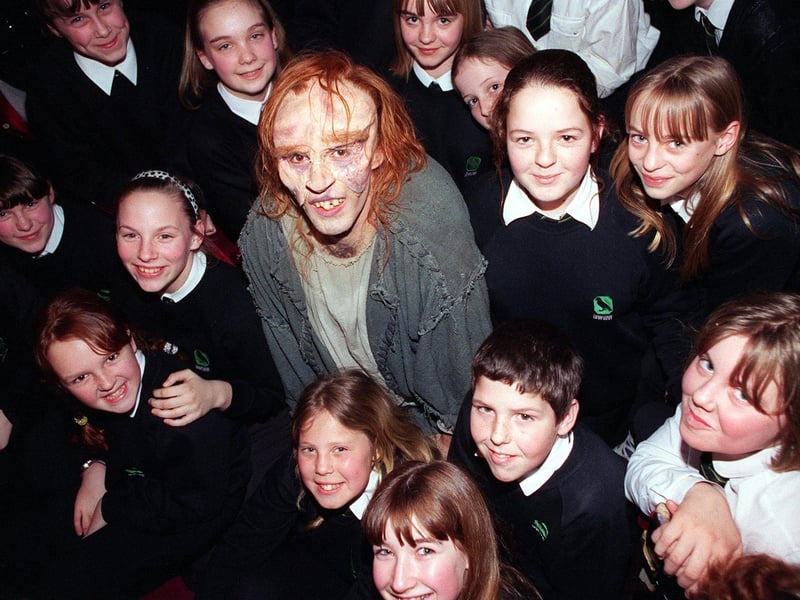 Pupils from Crawshaw High School met Daniel de Andrade , the star of Northern Ballet Theatre's production of The Hunchback of Notre Dame after a matinee performance at the Grand Theatre in February 1998.
