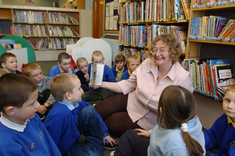 Carol Hall was the story teller in this 2004 view at Dunn Street. Does it bring back memories?