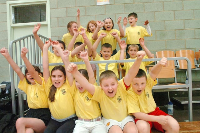 Pupils were cheering on their team mates during a sports event at Brierton Sports Centre 14 years ago. Is there someone you know in this photo?