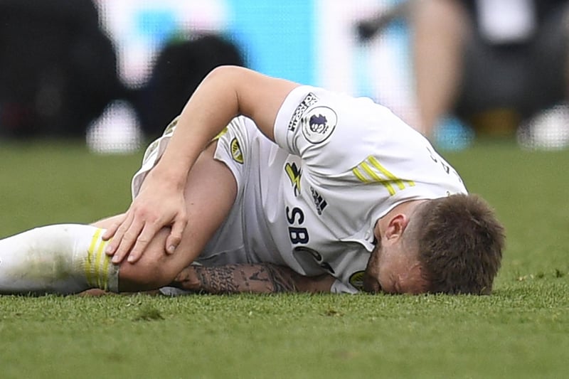 Dallas' return from a horror leg fracture is yet to be given an expected timeframe while he continues his rehabilitation at Thorp Arch. Despite retirement rumours circulating online, the Northern Irishman moved quickly to deny such reports, stating they were 'fake news'. Dallas is contracted at Elland Road until next summer. (Photo by OLI SCARFF/AFP via Getty Images)
