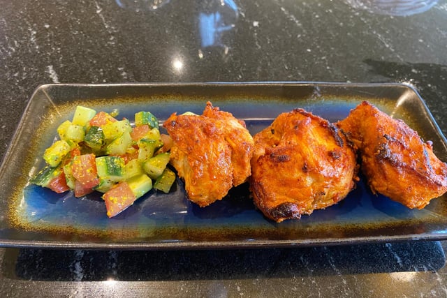 Tandoori chicken. The restaurant serves food from across the Indian subcontinent.