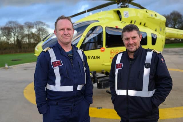 Between them, chief pilot Owen McTeggart and pilot training captain Garry Brasher have dedicated decades of service - potentially helping to save a huge number of lives