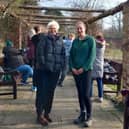 Kate Culverhouse, community relations manager at the Banks Group, with Beth Longfellow, countryside activities officer at Open Country