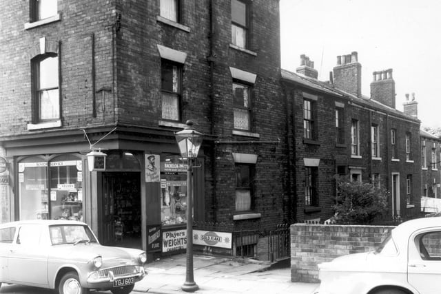 The tobacconists shop on the left is number 3 Caledonian Road. Blundell Terrace is to the right, beginning with 1 after the shop premises.