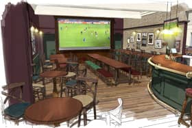 Sketch of the new, 'Grandstand' pub