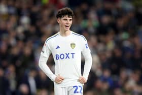 LEARNING CURVE: For 17-year-old Leeds United star Archie Gray, and one that he is relishing - be it in centre midfield or at right back. Photo by George Wood/Getty Images.
