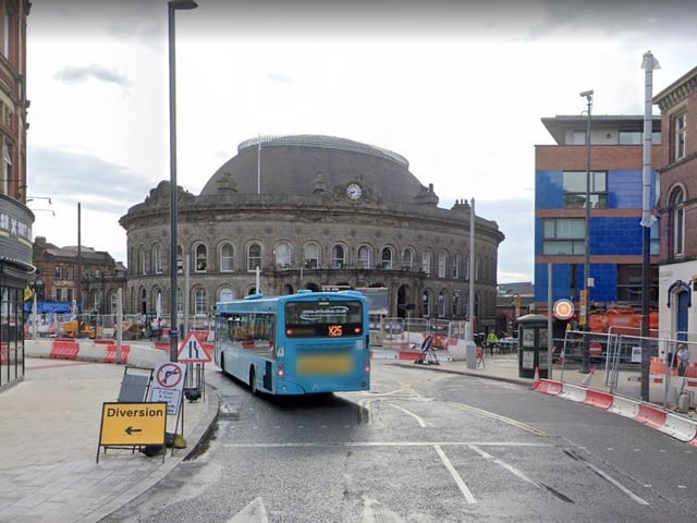 Best: First Bus service 40 between Leeds - Crossgates - Seacroft.