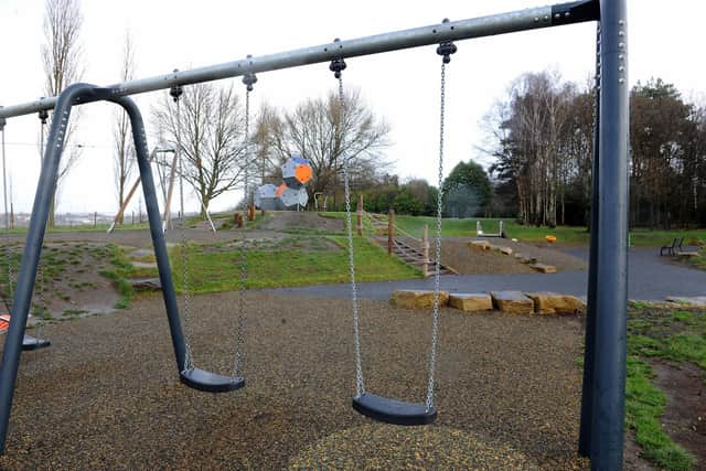Renovation of the playground had only been completed in March but images of significant damage were shared on October 1. Image: Steve Riding