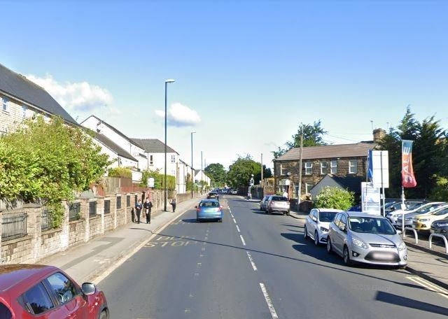 A65 Otley Road, Guiseley - between A6038 Bradford Road and B6153 Park Road.