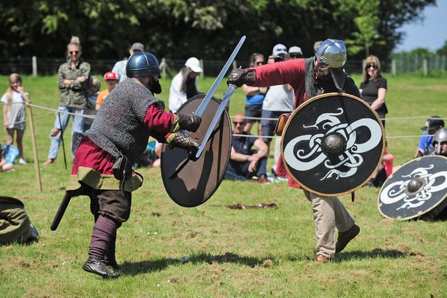 The Volsung Vikings re-enactment is led by Jarl Thorstein Oxleg.