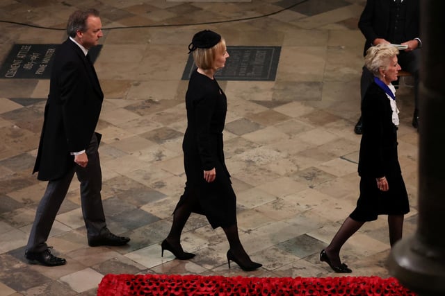 Prime Minister Liz Truss arrives at the State Funeral