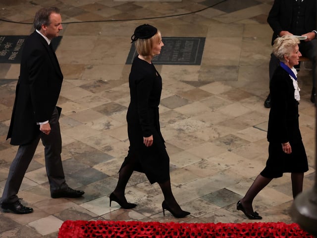 Prime Minister Liz Truss arrives at the State Funeral