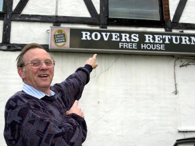 Do you remember Harold Duckworth? He was landlord at the Rovers Return pub at Fitzwilliam. Pictured in December 2000.