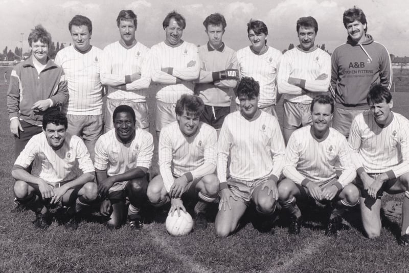 Penda's Arms kept their unbeaten record in Senior Division A of the Leeds Sunday League in September 1987 when they came from behind to beat Gipton WMC 3-2. Back row, from left, are Archie Atack, Melvyn Spencer, Steve Sparling, Denis Roberts, Alan Marshall, Justin  Holmes, Terry Stead and John Flynn (manager). Front row, from left, are Kevin Kirkham, Barry Lennon, Paul Clarke, Kevin Driscoll, Kevin Spratt and Cliff Spurr.
