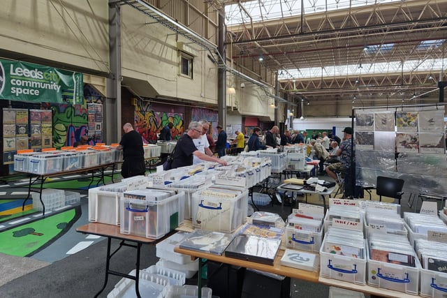 The record fair is held in two halls at Kirkgate Market