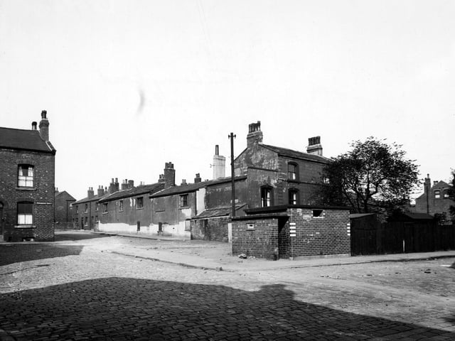 The Air Raid Warden's post on the corner of Strawberry Road and Barnet Mount. Strawberry Grove is also visible on the left. Pictured in September 1945.