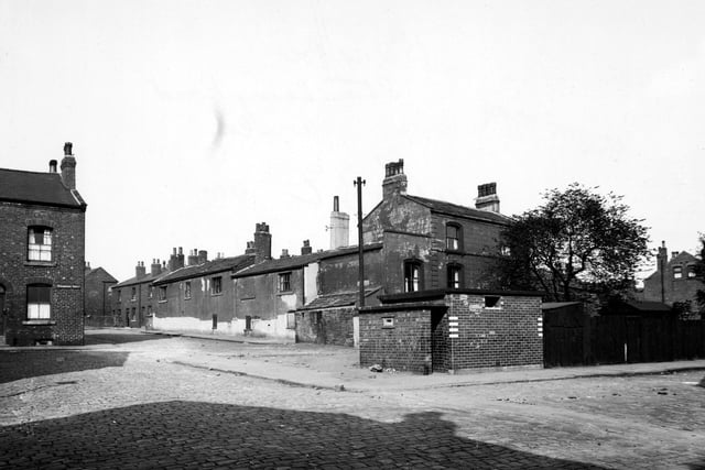 The Air Raid Warden's post on the corner of Strawberry Road and Barnet Mount. Strawberry Grove is also visible on the left. Pictured in September 1945.