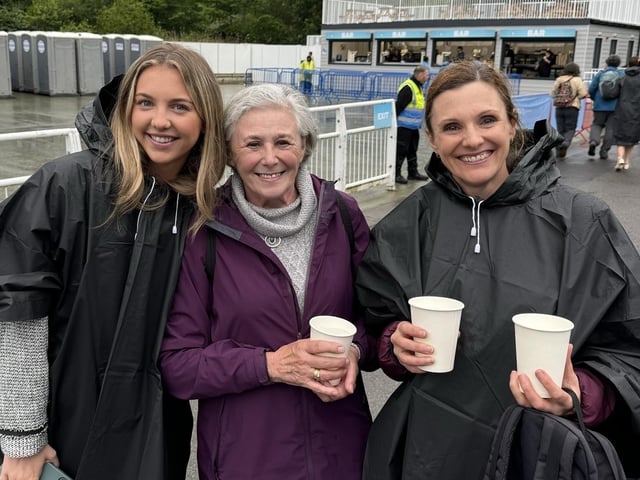 The rain didn't dampen spirits
