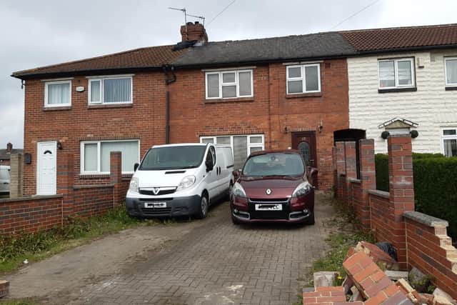 The incident happened on a driveway in Acre Crescent, in Middleton, Leeds.