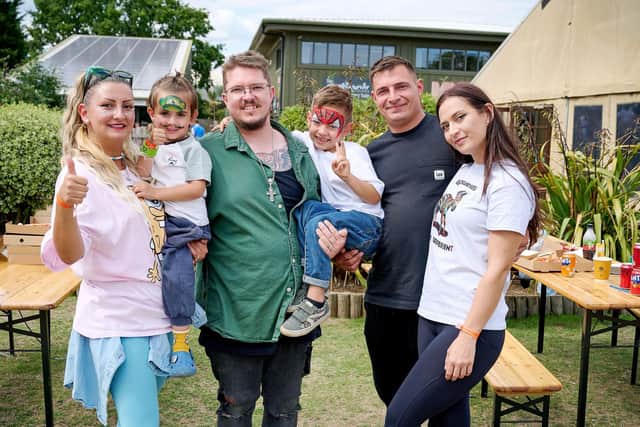 Alexandra Urdareanu with her family.