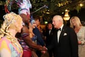 King Charles meets performers after the Royal Variety Performance at the Royal Albert Hall, London