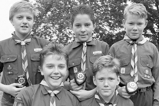 1990's camping awards for Shirebrook Scouts.