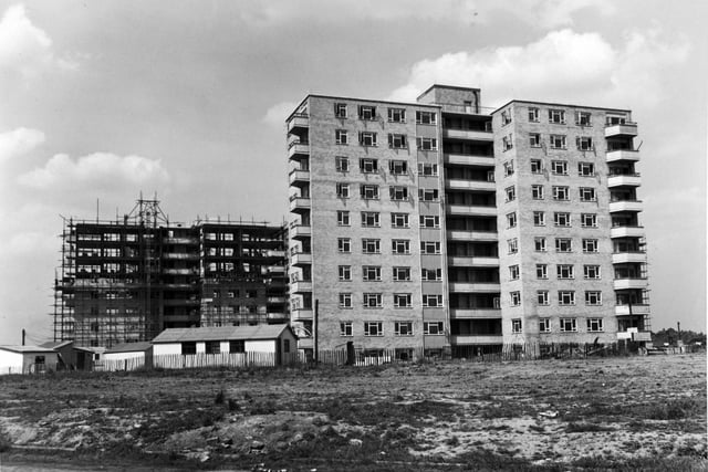 Construction of new flats near York Road in June 1959.