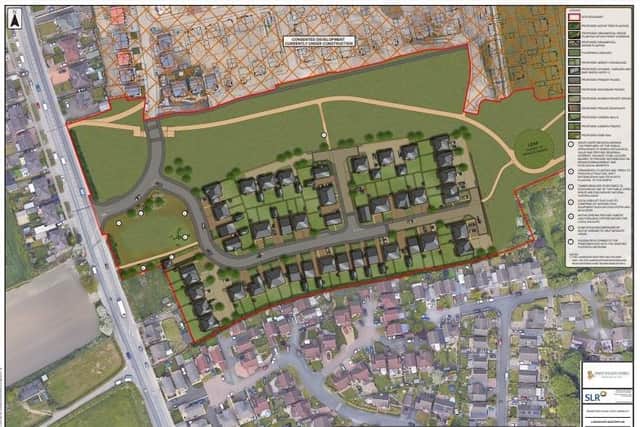 A plan of the development of 56 new homes in East Ardsley. Photo: Google