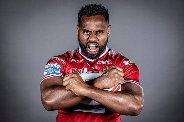 Salford Red Devils' former Leeds Rhinos prop King Vuniyayawa. Picture by Paul Currie/SWpix.com.