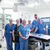 Dr Sheila Black with the Brachytherapy Theatre team at St James’s University Hospital.