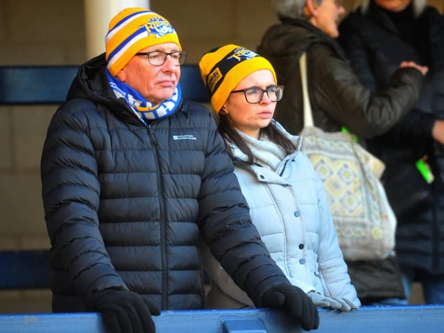 Two Rhinos fans at the Boxing Day win over Wakefield.