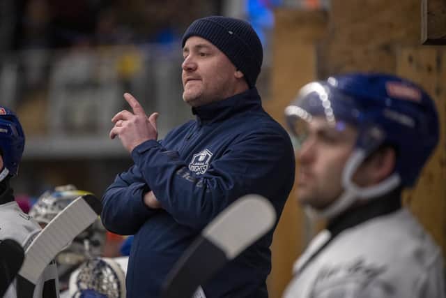 LEVEL HEAD: Leeds Knights' head coach Ryan Aldridge says he nor his players will place too much emphasis on tonight's game at home to second-placed Milton Keynes Lightning. Picture: Bruce Rollinson.